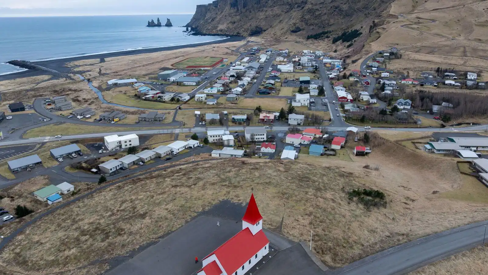 Ekið á gangandi veg­faranda við Vík - Vísir
