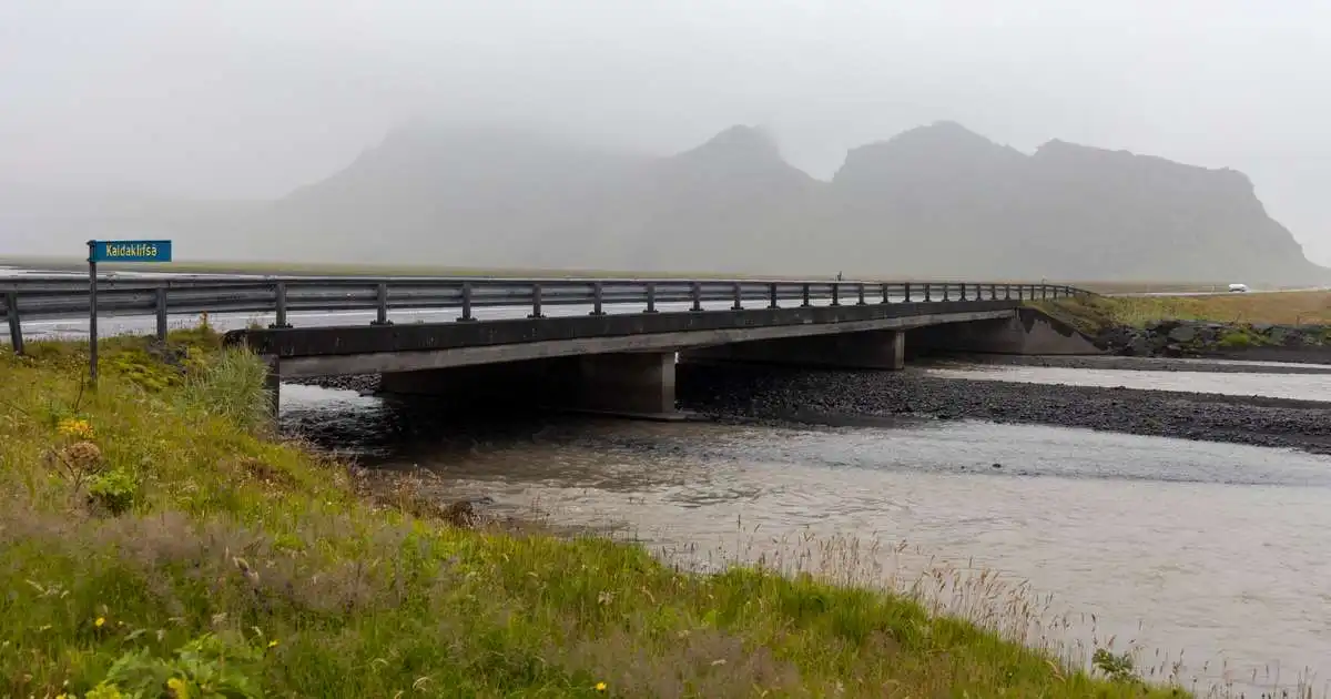 Gul viðvörun undir Eyjafjöllum
